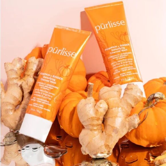 NEW Pumpkin + Ginger Detoxifying Charcoal Mask - Purlisse - Picture 5 of 10
